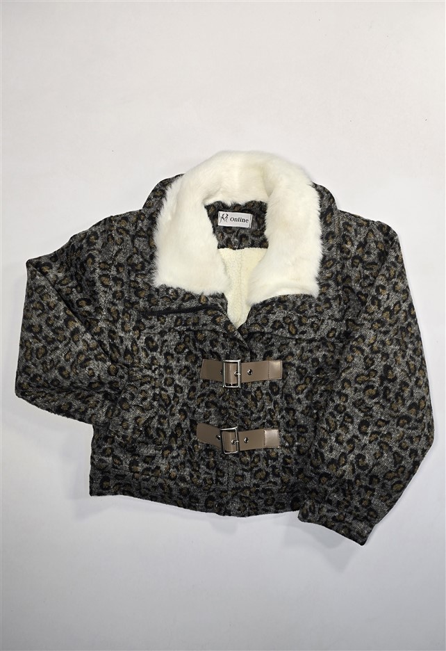 کت زنانه کوتاه پلنگی مدل 3